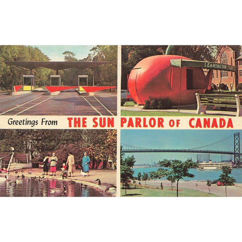 Postcard Greetings from The Sun Parlor of Canada Vintage Chrome Posted 1939-1970